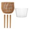 Casafield Indoor Planter with Stand, Floor Planter with Wood Legs, Large Plant Pot Cover Basket with Liner for Houseplants, Flower Pots and Trees